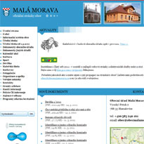 Webové stránky obce Malá Morava v novém
