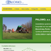 Webové stránky pro zemědělskou společnost